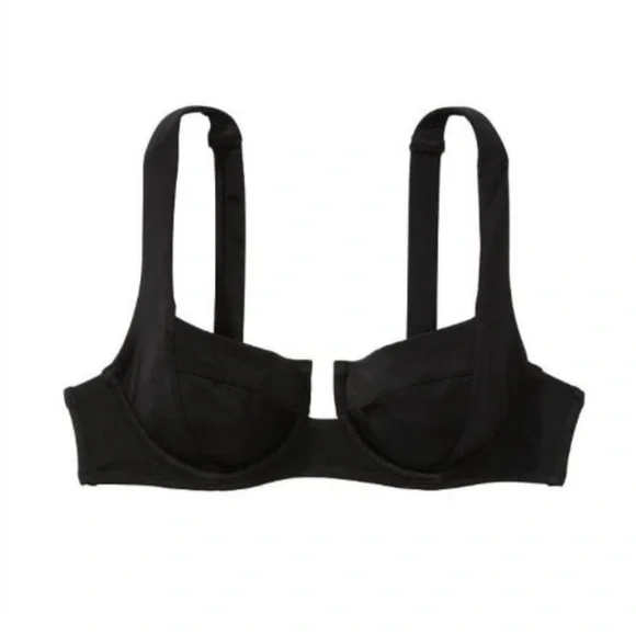 Victoria’s Secret Swim Black Full Coverage Bikini Top Size 34C NWT - Picture 3 of 11